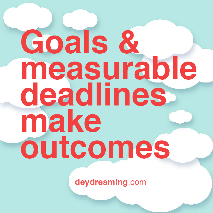 Goals measurable deadlines and outcomes