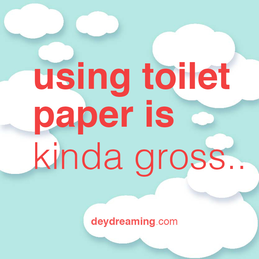 using toilet paper is kinda gross